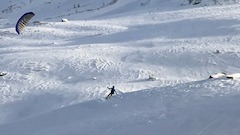 Snow-Kite auf dem Simplonpass