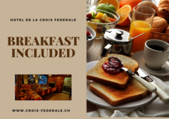 Breakfast included in all reservation room