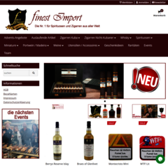 Onlineshop mit Spirituosen und Zigarren aus der ganzen Welt. Unser Sortiment zählt zu den grössten der Schweiz. Besuchen Sie unseren Onlineshop für Zigarren, Whisky, Rum, Grappa und weitere Geniesser Produkte.
