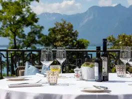 LA TERRASSE DU PETIT PALAIS in 1820 Montreux: