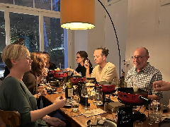 Gletscherfondue im Caquelon