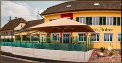 Aussenansicht Gasthof Catering Anker in Mumpf, Aargau.